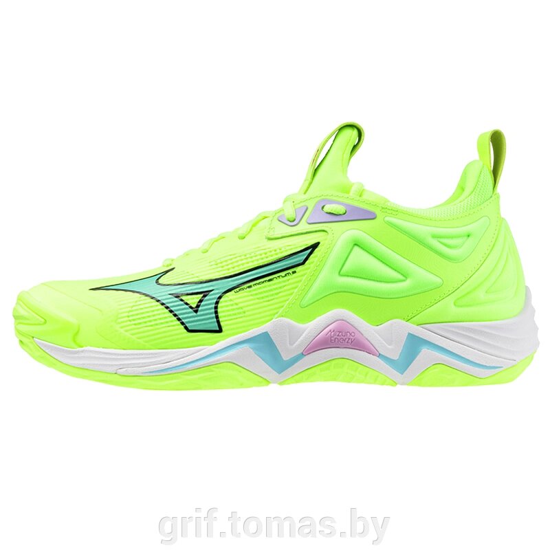 Кроссовки волейбольные мужские Mizuno Wave Momentum 3 (лимонный)  (арт. V1GA231286) от компании Интернет-магазин товаров для спорта и туризма ГРИФ-СПОРТ - фото 1