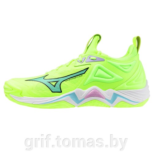 Кроссовки волейбольные мужские Mizuno Wave Momentum 3 (лимонный) (арт. V1GA231286)