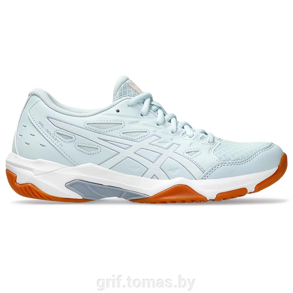 Кроссовки волейбольные женские Asics Gel-Rocket 11 (серый/белый) (арт. 1072A093-020) от компании Интернет-магазин товаров для спорта и туризма ГРИФ-СПОРТ - фото 1