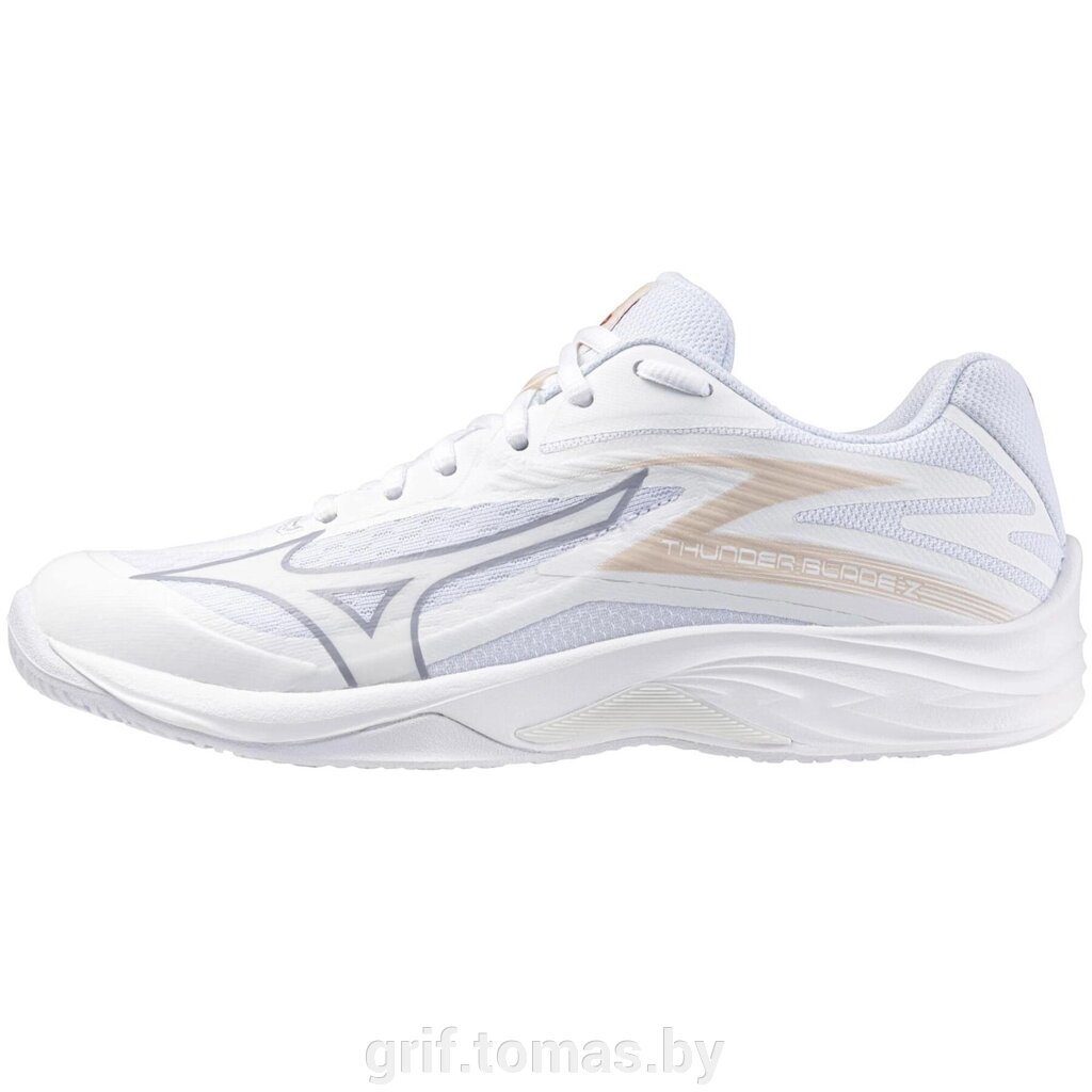 Кроссовки волейбольные женские Mizuno Thunder Blade Z (белый/фиолетовый) (арт. V1GC237025) от компании Интернет-магазин товаров для спорта и туризма ГРИФ-СПОРТ - фото 1