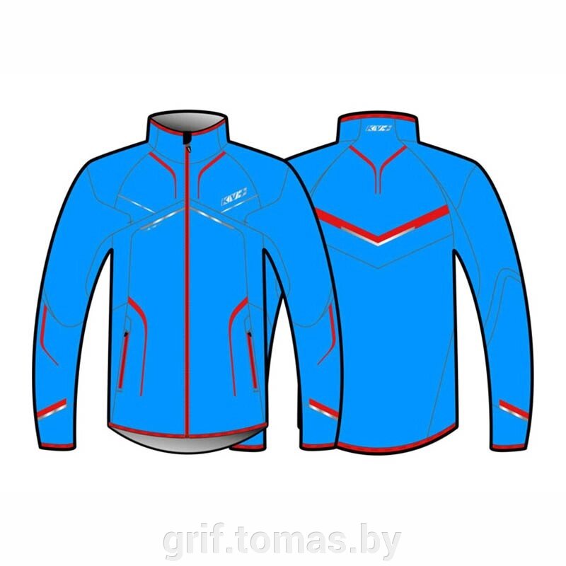 Куртка лыжная KV+ Davos (синий/красный) (арт. 8V140.32) от компании Интернет-магазин товаров для спорта и туризма ГРИФ-СПОРТ - фото 1