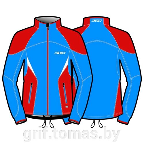 Куртка лыжная разминочная KV+ Lahti (синий/красный) (арт. 9V116.32)