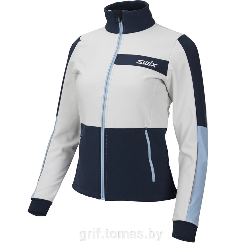 Куртка лыжная женская Swix Strive (белый/синий) (арт. 15296-00025) от компании Интернет-магазин товаров для спорта и туризма ГРИФ-СПОРТ - фото 1