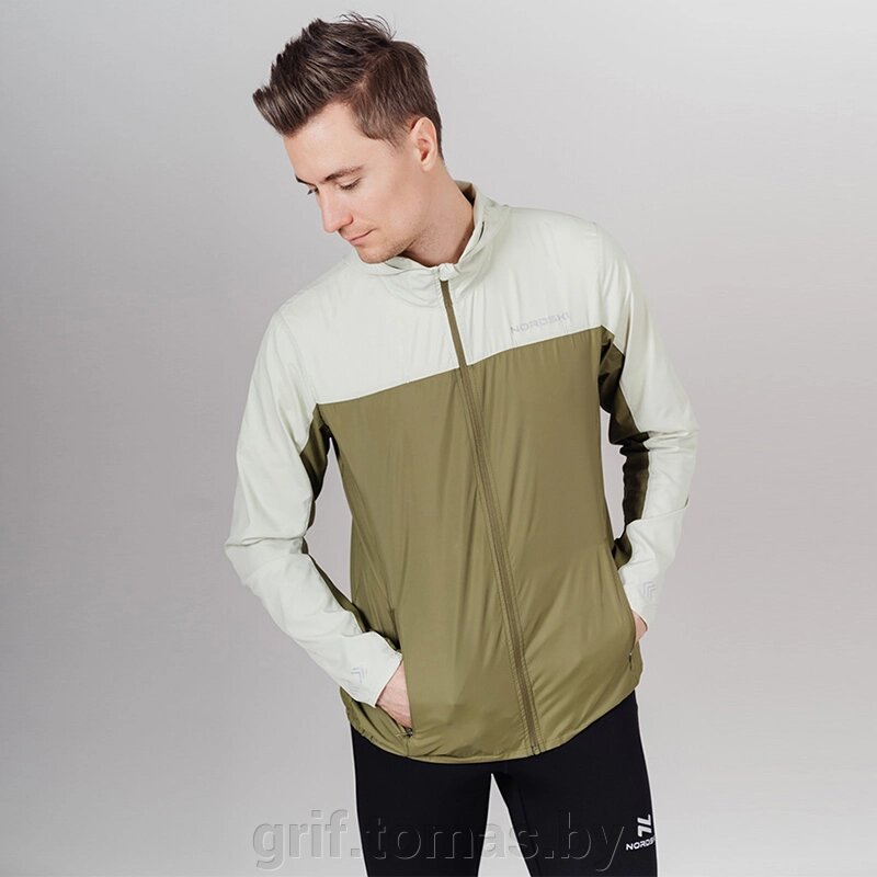 Куртка спортивная мужская Nordski Rain (зеленый/оливковый) (арт. NSM301160) от компании Интернет-магазин товаров для спорта и туризма ГРИФ-СПОРТ - фото 1