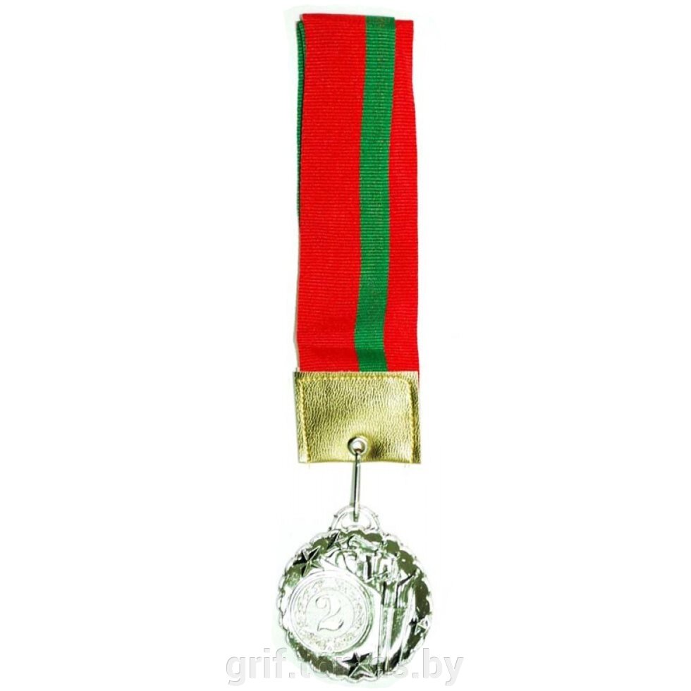 Медаль 5.0 см (серебро) (арт. 5,0-FL) от компании Интернет-магазин товаров для спорта и туризма ГРИФ-СПОРТ - фото 1