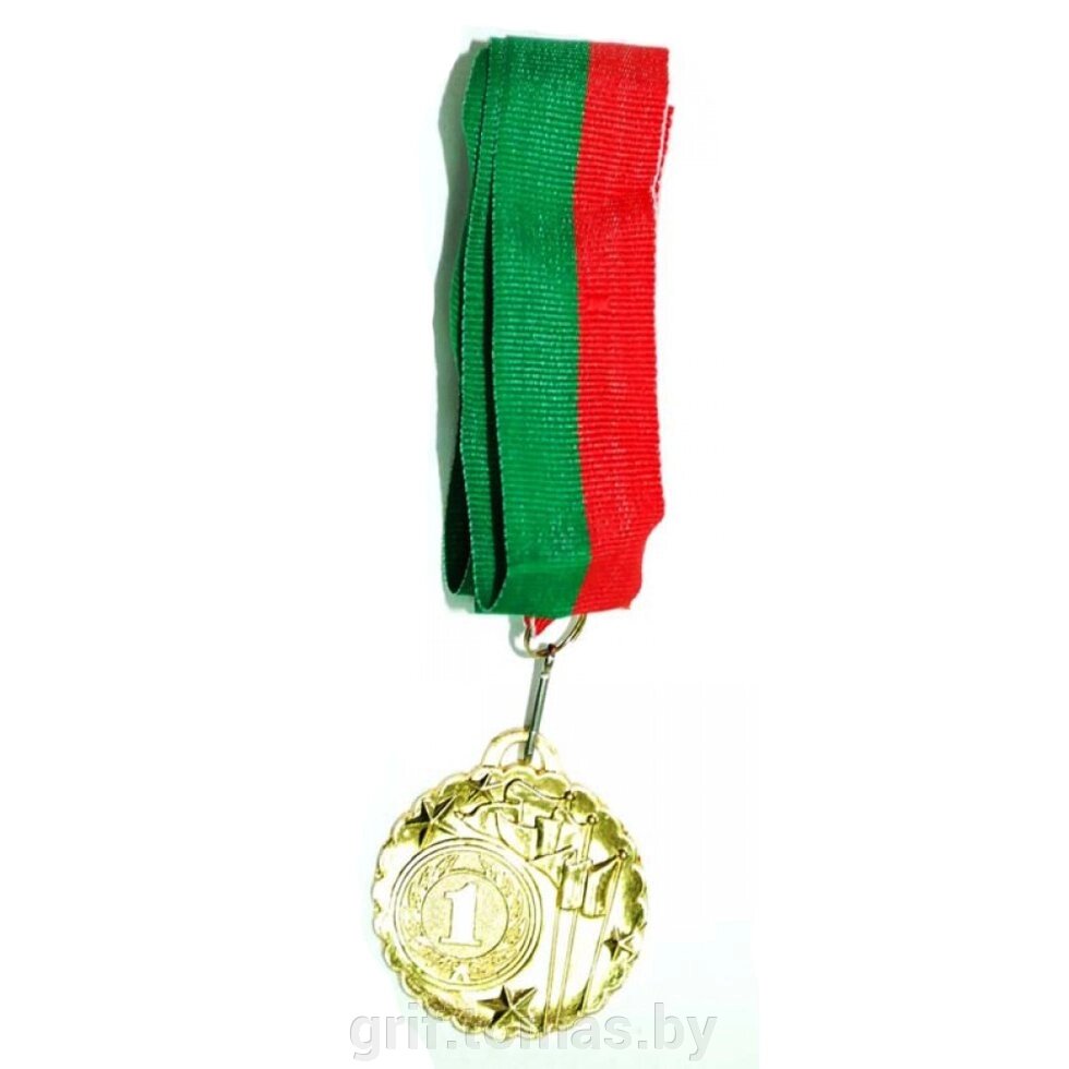 Медаль 5.0 см (золото) (арт. 5,0-FL) от компании Интернет-магазин товаров для спорта и туризма ГРИФ-СПОРТ - фото 1