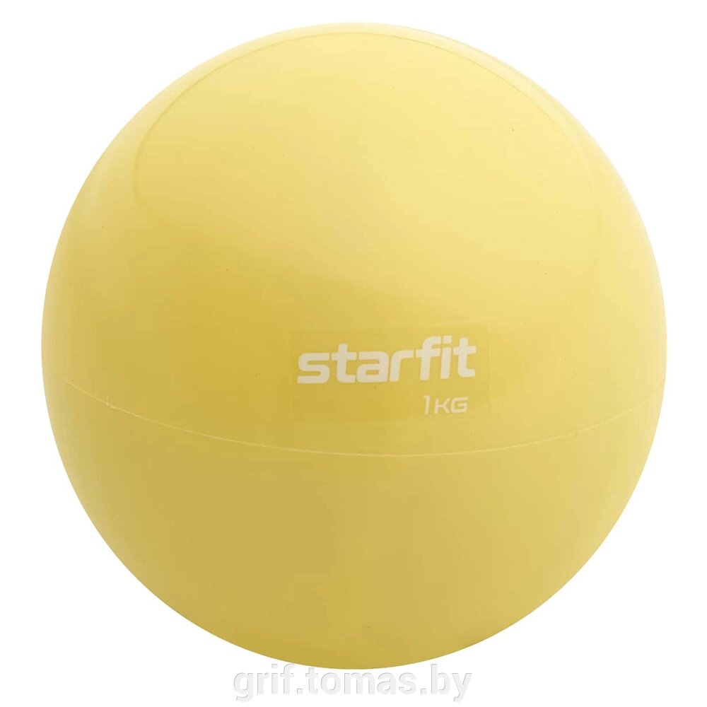 Медбол Starfit 1.0 кг (арт. GB-703-1-Y) от компании Интернет-магазин товаров для спорта и туризма ГРИФ-СПОРТ - фото 1