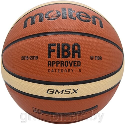 Мяч баскетбольный детский игровой Molten BGM5X FIBA Indoor/Outdoor №5 (арт. BGM5X) от компании Интернет-магазин товаров для спорта и туризма ГРИФ-СПОРТ - фото 1
