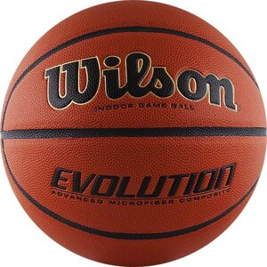 Мяч баскетбольный игровой Wilson Evolution Indoor №7 (арт. WTB0516XBEMEA)