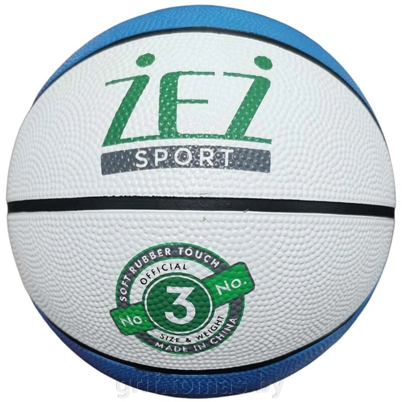 Мяч баскетбольный любительский Zez Sport Indoor/Outdoor №3 (синий) (арт. Z23-3-C) от компании Интернет-магазин товаров для спорта и туризма ГРИФ-СПОРТ - фото 1