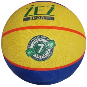 Мяч баскетбольный любительский Zez Sport Indoor/Outdoor №7 (желтый/синий) (арт. Z23-7-СЖ)