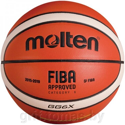 Мяч баскетбольный профессиональный Molten BGG6X-X FIBA Indoor № (арт. BGG6XX) от компании Интернет-магазин товаров для спорта и туризма ГРИФ-СПОРТ - фото 1
