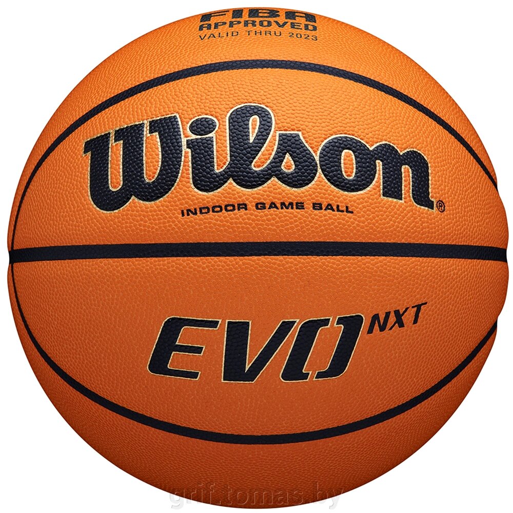 Мяч баскетбольный профессиональный Wilson Evo NXT FIBA Indoor №7 (арт. WTB0965XB) от компании Интернет-магазин товаров для спорта и туризма ГРИФ-СПОРТ - фото 1