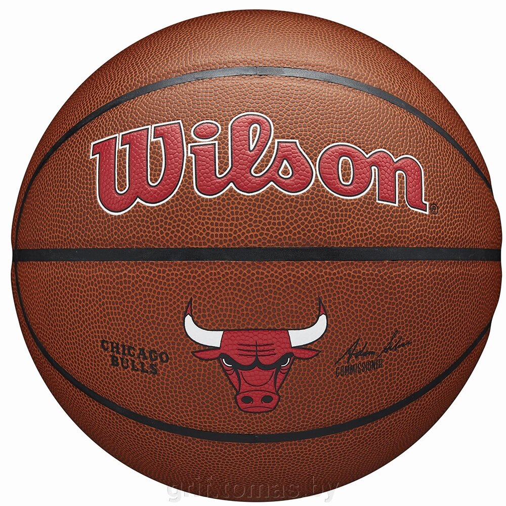 Мяч баскетбольный тренировочный Wilson Chicago Bulls Indoor/Outdoor №7 (арт. WTB3100XBCHI) от компании Интернет-магазин товаров для спорта и туризма ГРИФ-СПОРТ - фото 1