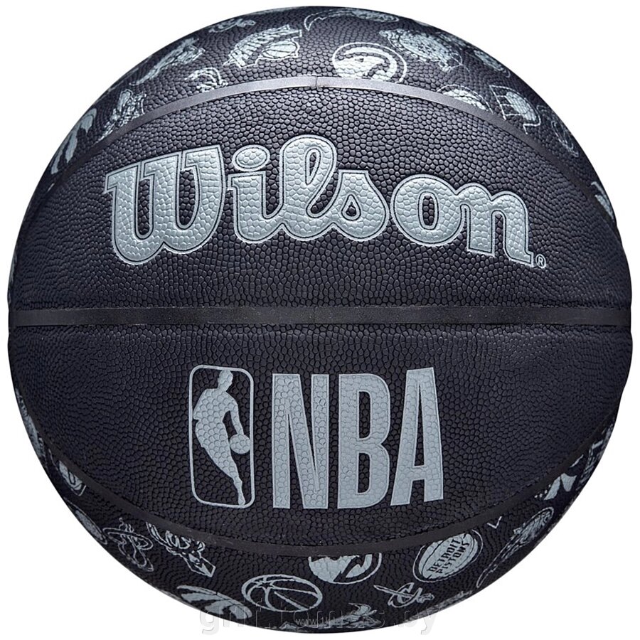 Мяч баскетбольный тренировочный Wilson NBA All Team Basketball Outdoor №7 (арт. WTB1300XBNBA) от компании Интернет-магазин товаров для спорта и туризма ГРИФ-СПОРТ - фото 1