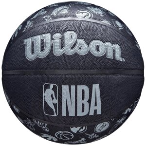 Мяч баскетбольный тренировочный Wilson NBA All Team Basketball Outdoor №7 (арт. WTB1300XBNBA)