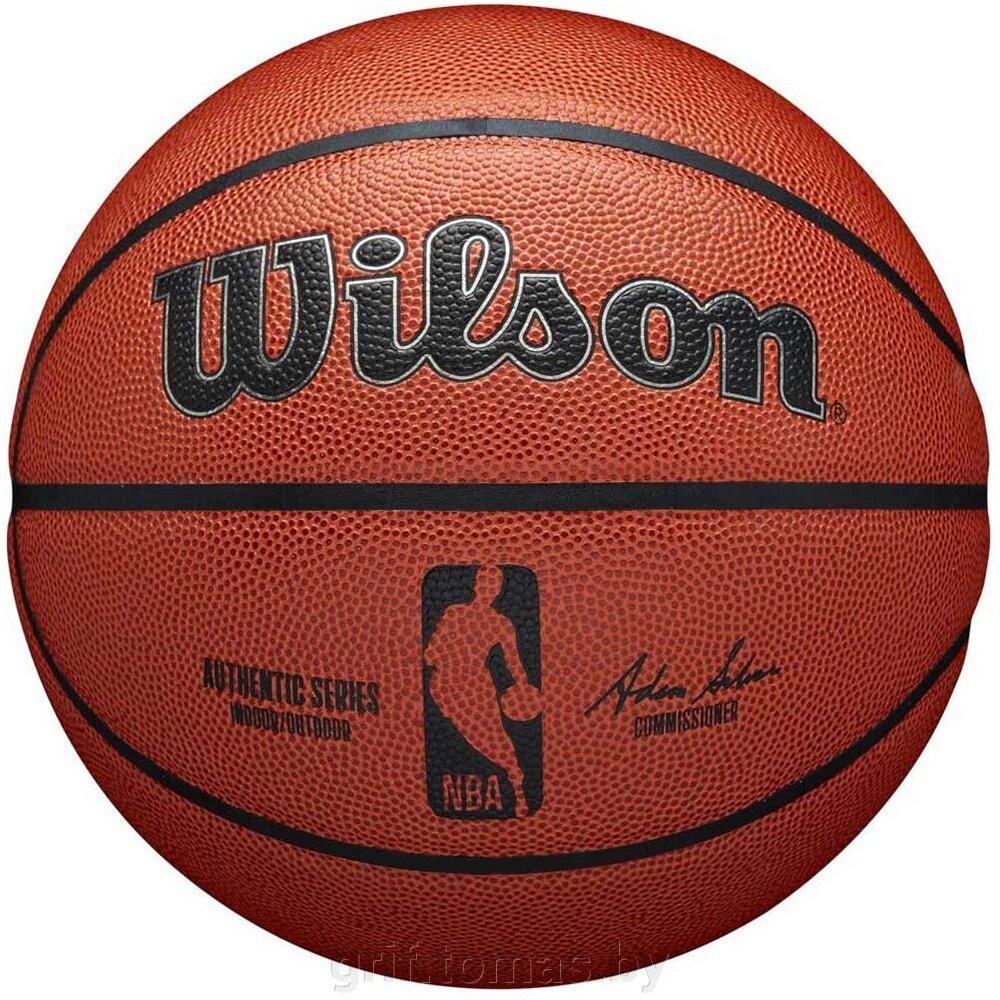 Мяч баскетбольный тренировочный Wilson NBA Authentic Indoor/Outdoor №7 (арт. WTB7200XB07) от компании Интернет-магазин товаров для спорта и туризма ГРИФ-СПОРТ - фото 1