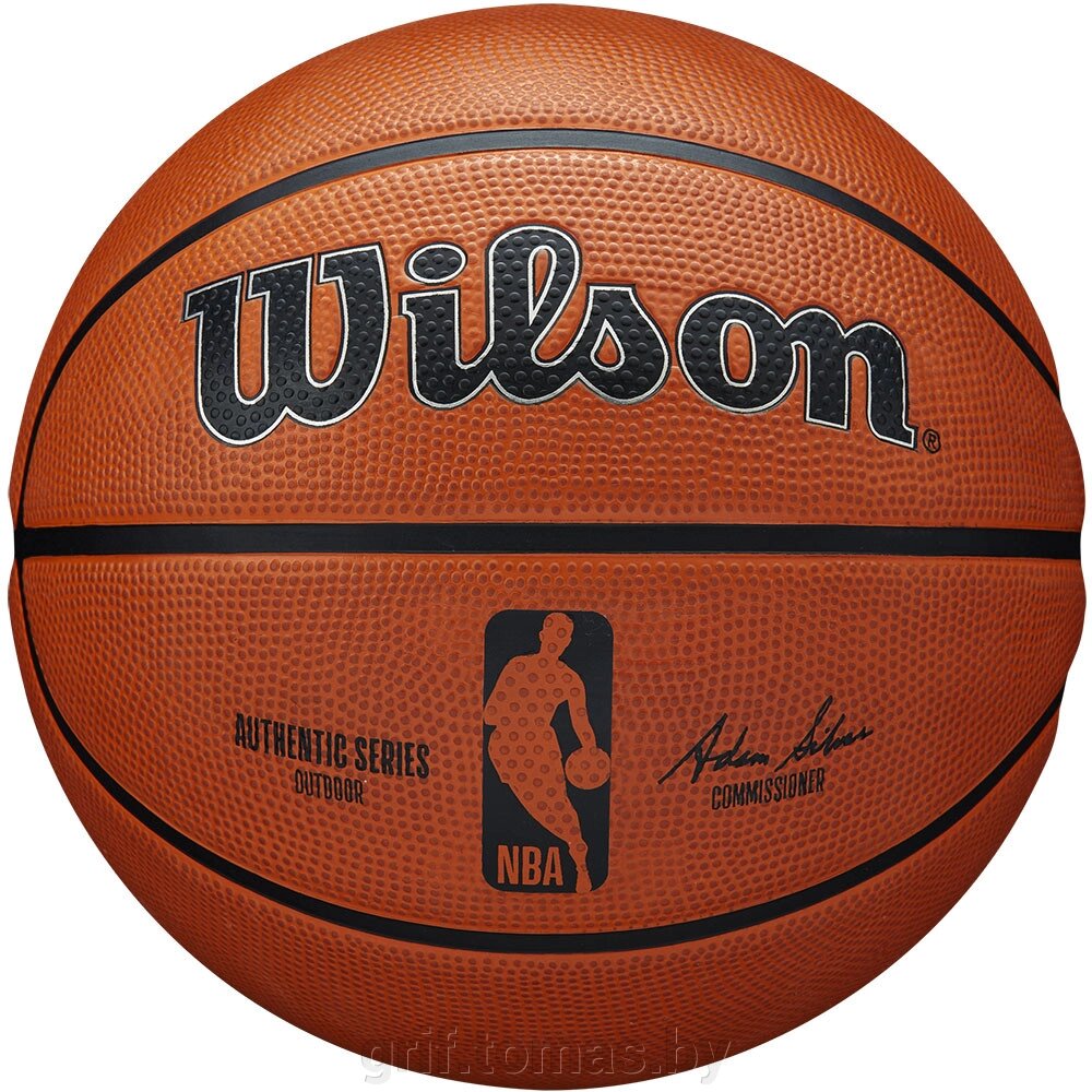 Мяч баскетбольный тренировочный Wilson NBA Authentic Series Outdoor №6 (арт. WTB7300XB06) от компании Интернет-магазин товаров для спорта и туризма ГРИФ-СПОРТ - фото 1