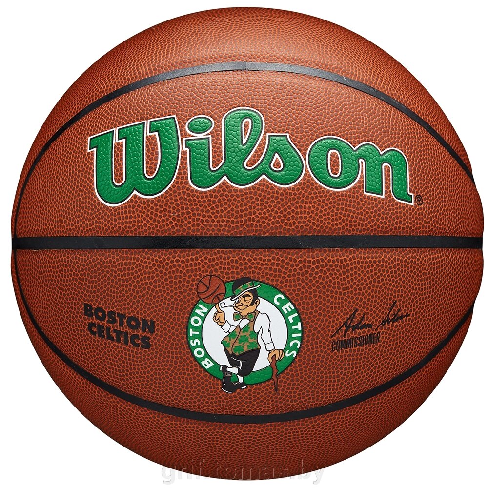 Мяч баскетбольный тренировочный Wilson NBA Team Alliance Boston Celtics Indoor/Outdoor №7 (арт. WTB3100XBBOS) от компании Интернет-магазин товаров для спорта и туризма ГРИФ-СПОРТ - фото 1