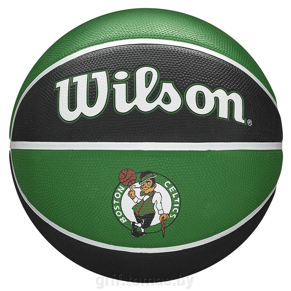 Мяч баскетбольный тренировочный Wilson NBA Team Tribute Boston Celtics Outdoor №7 (арт. WTB1300XBBOS) от компании Интернет-магазин товаров для спорта и туризма ГРИФ-СПОРТ - фото 1