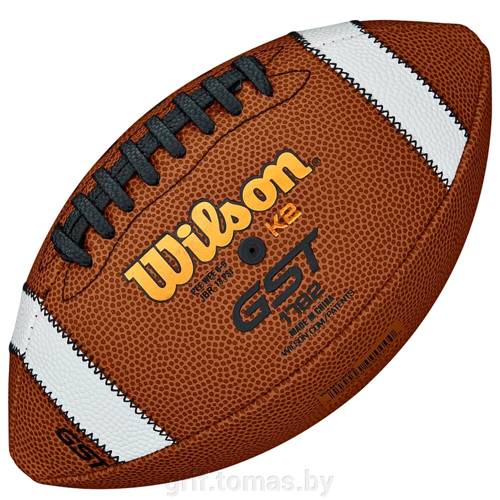 Мяч для американского футбола Wilson GST Composite Youth (арт. WTF1784XB) от компании Интернет-магазин товаров для спорта и туризма ГРИФ-СПОРТ - фото 1