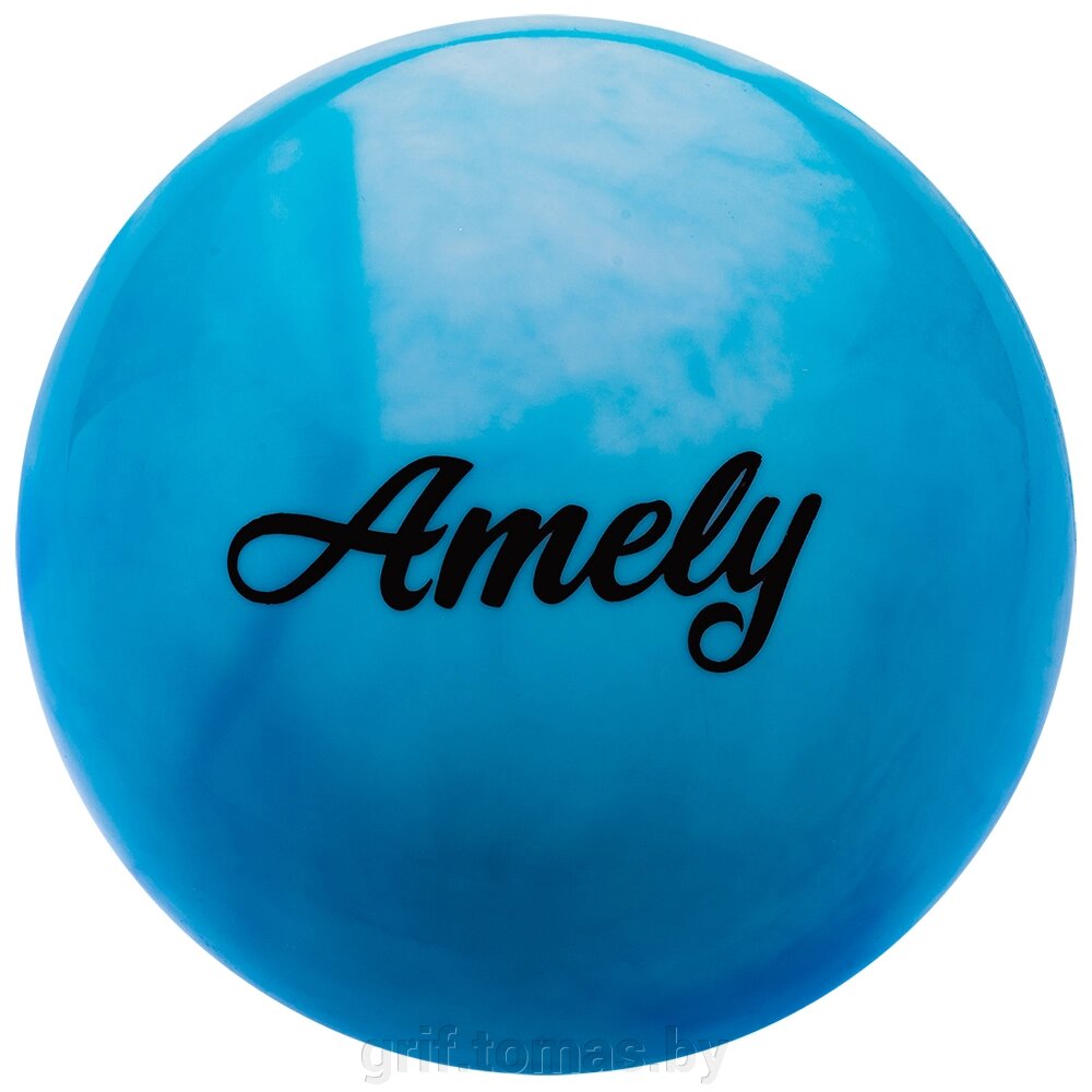 Мяч для художественной гимнастики Amely 150 мм (синий/белый) (арт. AGB-101-15-BL/W) от компании Интернет-магазин товаров для спорта и туризма ГРИФ-СПОРТ - фото 1