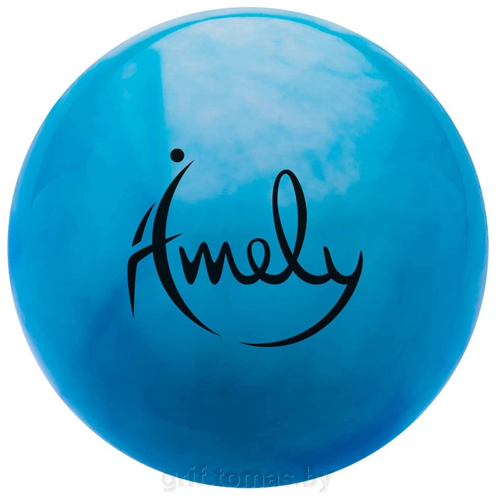 Мяч для художественной гимнастики Amely 150 мм (синий/белый) (арт. AGB-301-15-BL/WH) от компании Интернет-магазин товаров для спорта и туризма ГРИФ-СПОРТ - фото 1