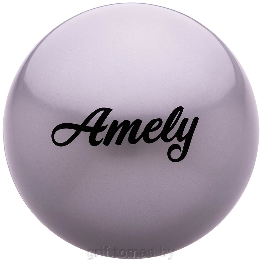 Мяч для художественной гимнастики Amely 190 мм (серый) (арт. AGB-101-19-GR) от компании Интернет-магазин товаров для спорта и туризма ГРИФ-СПОРТ - фото 1