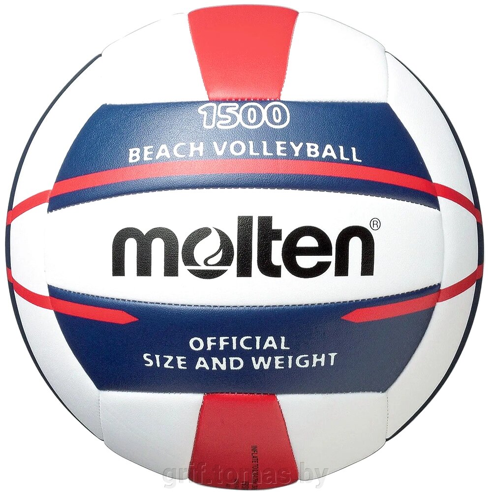 Мяч для пляжного волейбола любительский Molten V5B1500-WN (арт. V5B1500-WN) от компании Интернет-магазин товаров для спорта и туризма ГРИФ-СПОРТ - фото 1