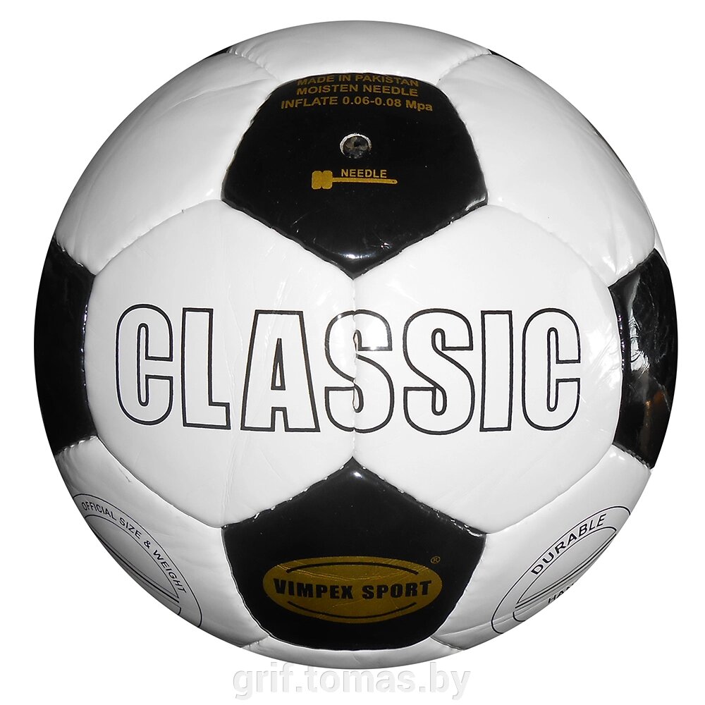 Мяч футбольный тренировочный Vimpex Sport Classic №5 (арт. 9028) от компании Интернет-магазин товаров для спорта и туризма ГРИФ-СПОРТ - фото 1