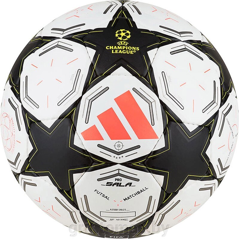 Мяч футзальный профессиональный Adidas UCL Pro Sala FIFA №4 (арт. IX4057-4) от компании Интернет-магазин товаров для спорта и туризма ГРИФ-СПОРТ - фото 1