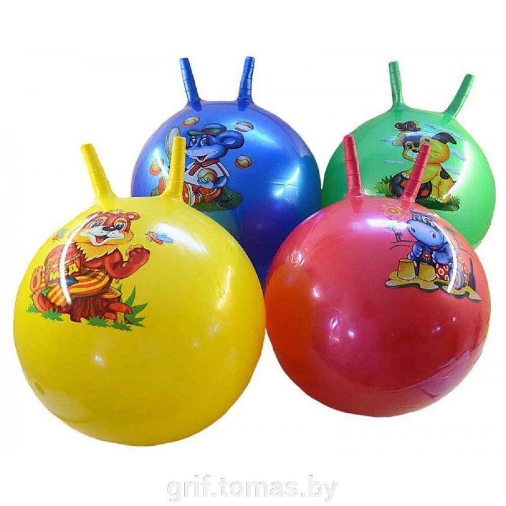 Мяч гимнастический (фитбол) с рожками 50 см  (арт. 3-D50) от компании Интернет-магазин товаров для спорта и туризма ГРИФ-СПОРТ - фото 1