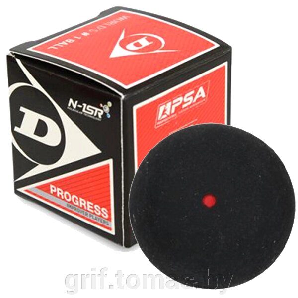 Мяч любительский для сквоша Dunlop Progress 1 Red (1 мяч в коробке) (арт. 627DN700103_1) от компании Интернет-магазин товаров для спорта и туризма ГРИФ-СПОРТ - фото 1