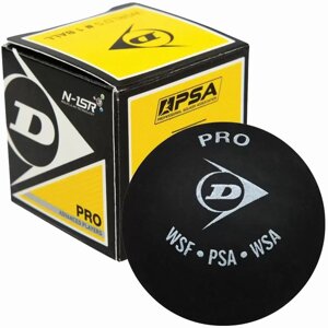 Мяч профессиональный для сквоша Dunlop Pro 2 Yellow (1 мяч в коробке)