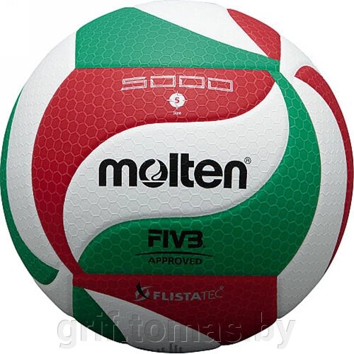 Мяч волейбольный профессиональный Molten V5M5000 FIVB (арт. V5M5000X) от компании Интернет-магазин товаров для спорта и туризма ГРИФ-СПОРТ - фото 1