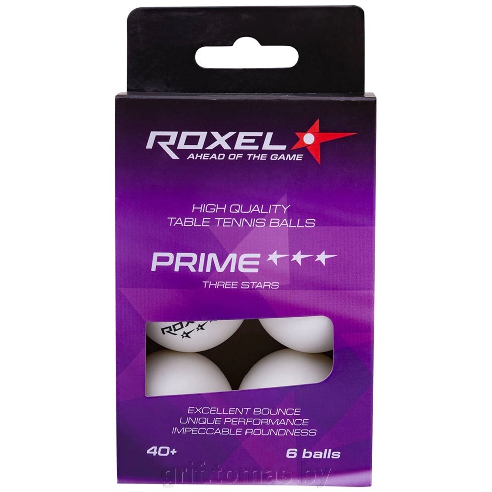 Мячи для настольного тенниса Roxel Prime 3* (белый) (арт. RXL-15364) от компании Интернет-магазин товаров для спорта и туризма ГРИФ-СПОРТ - фото 1