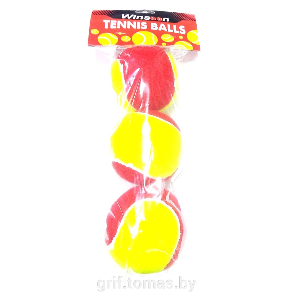 Мячи теннисные (3 мяча в пакете) (арт. TD-833-N) от компании Интернет-магазин товаров для спорта и туризма ГРИФ-СПОРТ - фото 1
