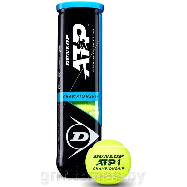 Мячи теннисные Dunlop ATP Championchip (4 мяча в тубе) (арт. 601333) от компании Интернет-магазин товаров для спорта и туризма ГРИФ-СПОРТ - фото 1