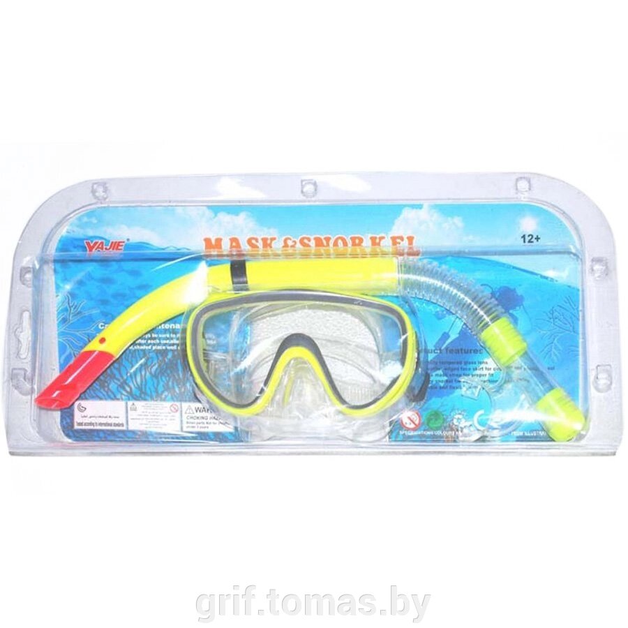 Набор для плавания подростковый (маска + трубка) (арт. M109-2A) от компании Интернет-магазин товаров для спорта и туризма ГРИФ-СПОРТ - фото 1