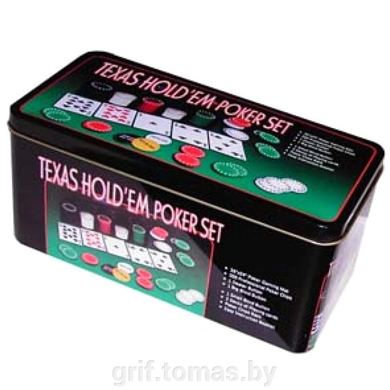 Набор для покера в коробке на 200 фишек (арт. CM-T22) от компании Интернет-магазин товаров для спорта и туризма ГРИФ-СПОРТ - фото 1