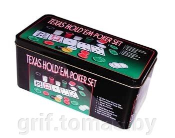 Набор для покера в коробке на 200 фишек (арт. G-22) от компании Интернет-магазин товаров для спорта и туризма ГРИФ-СПОРТ - фото 1