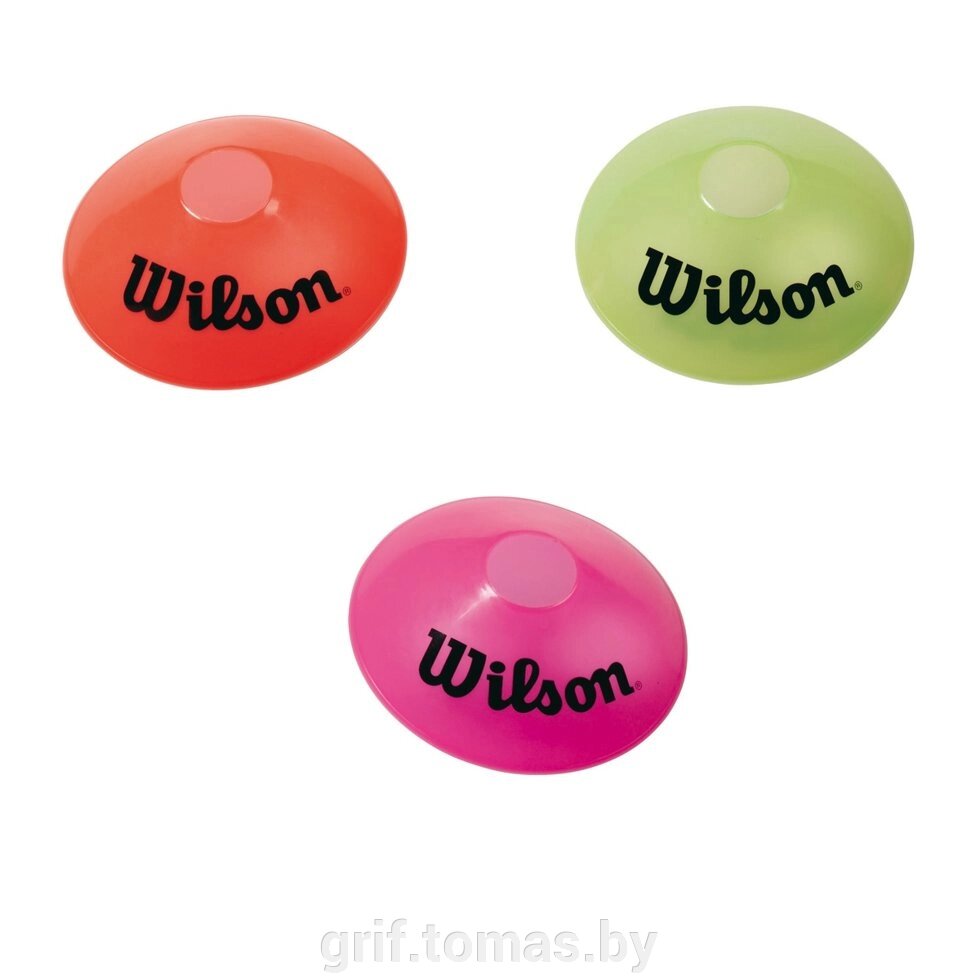 Набор конусов для разметки Wilson Tennis Marker Cones (арт. WRZ2594006) от компании Интернет-магазин товаров для спорта и туризма ГРИФ-СПОРТ - фото 1