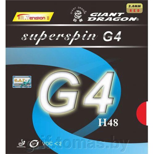 Накладка на теннисную ракетку Giant Dragon Superspin G4 H48 (арт. 30-010H) от компании Интернет-магазин товаров для спорта и туризма ГРИФ-СПОРТ - фото 1