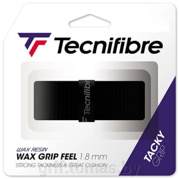 Обмотка базовая для теннисной ракетки Tecnifibre Wax Feel (черный) (арт. 51ATPWAFBK) от компании Интернет-магазин товаров для спорта и туризма ГРИФ-СПОРТ - фото 1