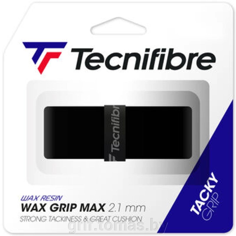 Обмотка базовая для теннисной ракетки Tecnifibre Wax Max (черный) (арт. 51ATPWAMBK) от компании Интернет-магазин товаров для спорта и туризма ГРИФ-СПОРТ - фото 1