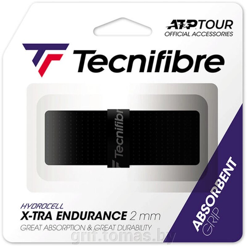 Обмотка базовая для теннисной ракетки Tecnifibre X-tra Endurance (черный) (арт. 51ATPXENBK) от компании Интернет-магазин товаров для спорта и туризма ГРИФ-СПОРТ - фото 1