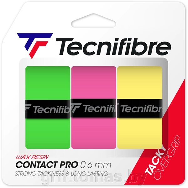 Обмотка для теннисной ракетки Tecnifibre Contact Pro (ассорти) (арт. 52ATPCOASS) от компании Интернет-магазин товаров для спорта и туризма ГРИФ-СПОРТ - фото 1