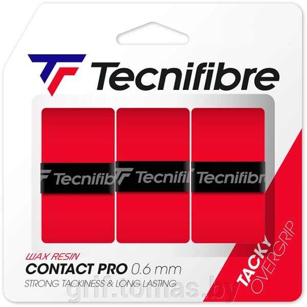 Обмотка для теннисной ракетки Tecnifibre Contact Pro (красный) (арт. 52ATPCONRD) от компании Интернет-магазин товаров для спорта и туризма ГРИФ-СПОРТ - фото 1