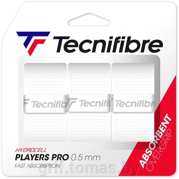 Обмотка для теннисной ракетки Tecnifibre Players Pro (белый) (арт. 52ATPPLAWH) от компании Интернет-магазин товаров для спорта и туризма ГРИФ-СПОРТ - фото 1