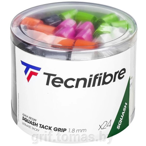 Обмотка на ракетку для сквоша Tecnifibre Squash Tack Grip Box (ассорти) (арт. 51SQGRTACK/1) от компании Интернет-магазин товаров для спорта и туризма ГРИФ-СПОРТ - фото 1